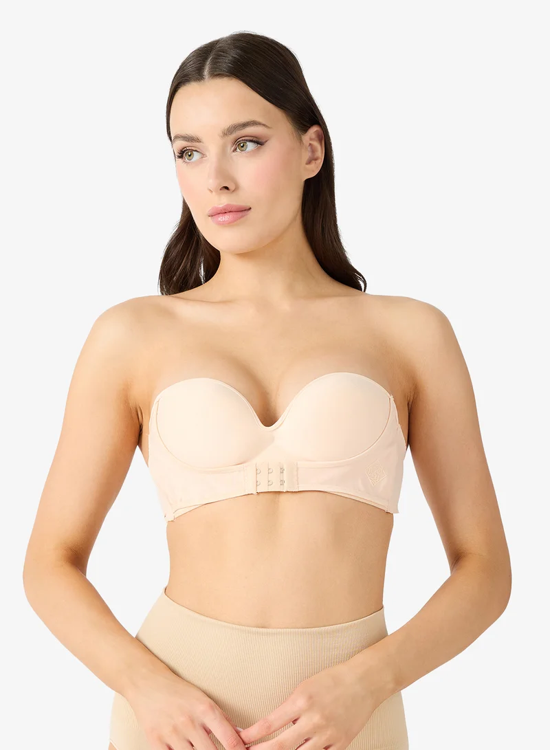 جينجر 2PC Seamless Non Wired Padded Push Up Bandeau Bra